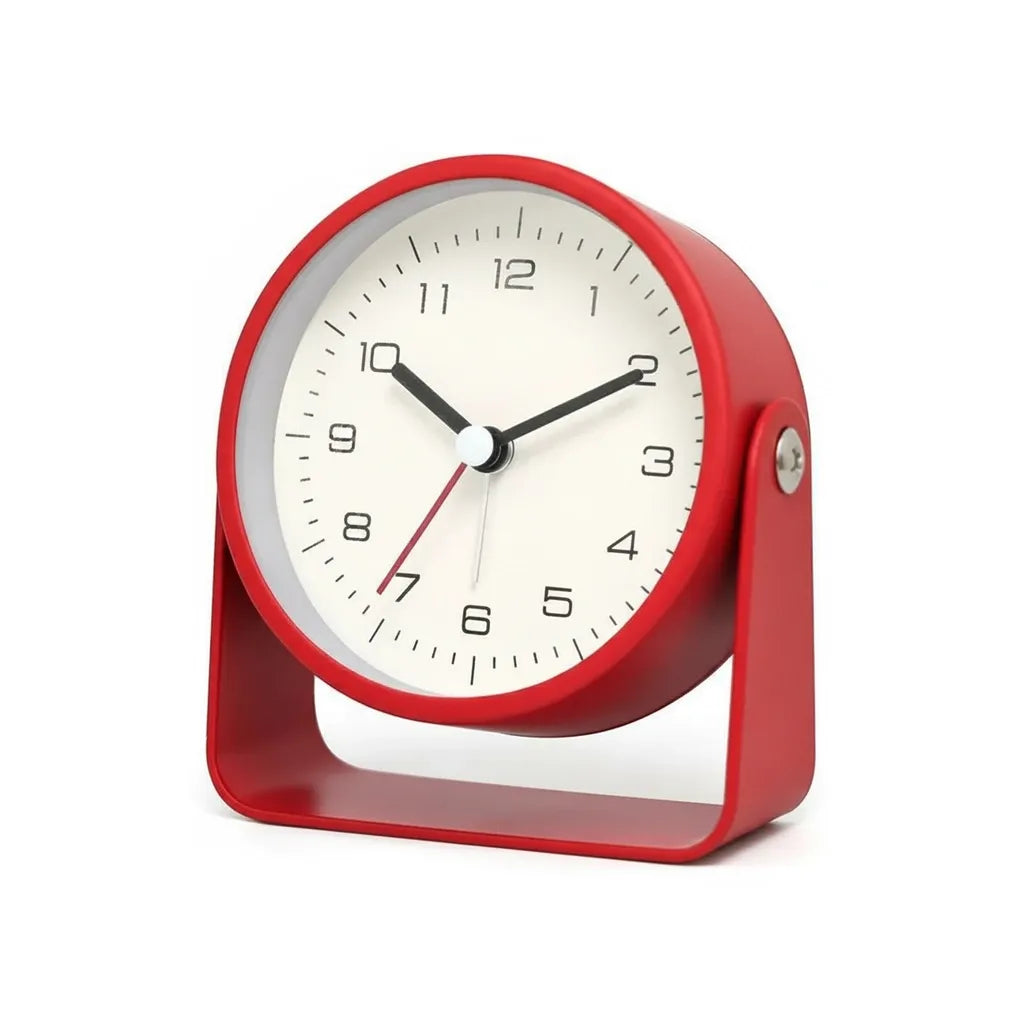 Réveil Analogique Trotteuse Silencieuse en Métal