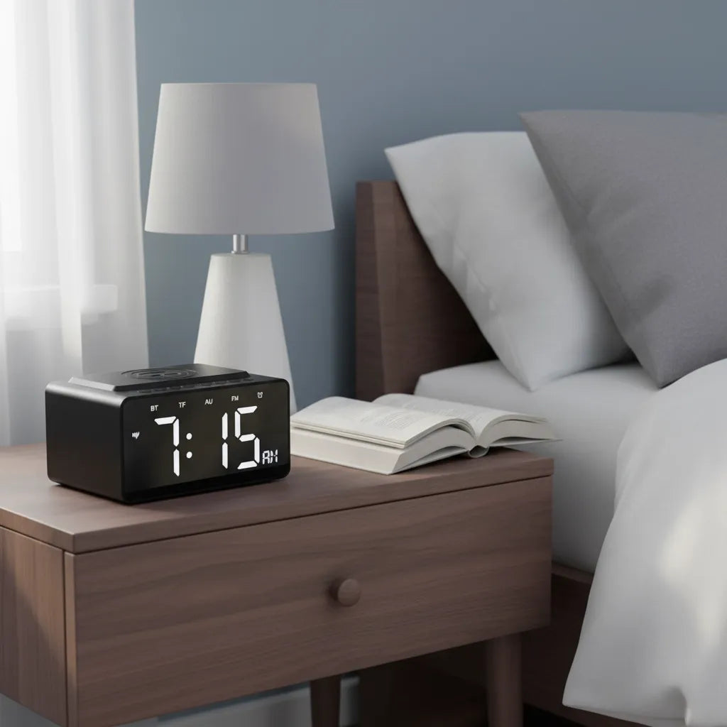 Réveil Bluetooth Enceinte Miroir