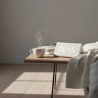 Réveil Bois Blanc Numérique