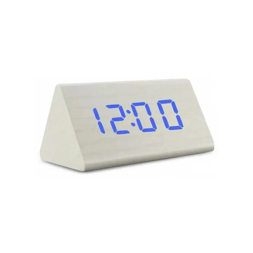 Réveil Bois Blanc Numérique