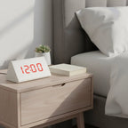 Réveil Bois Blanc Numérique