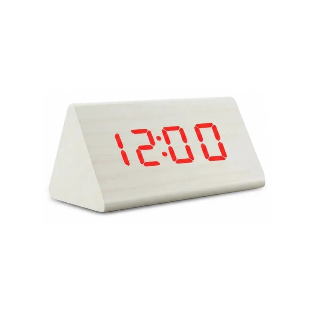 Réveil Bois Blanc Numérique