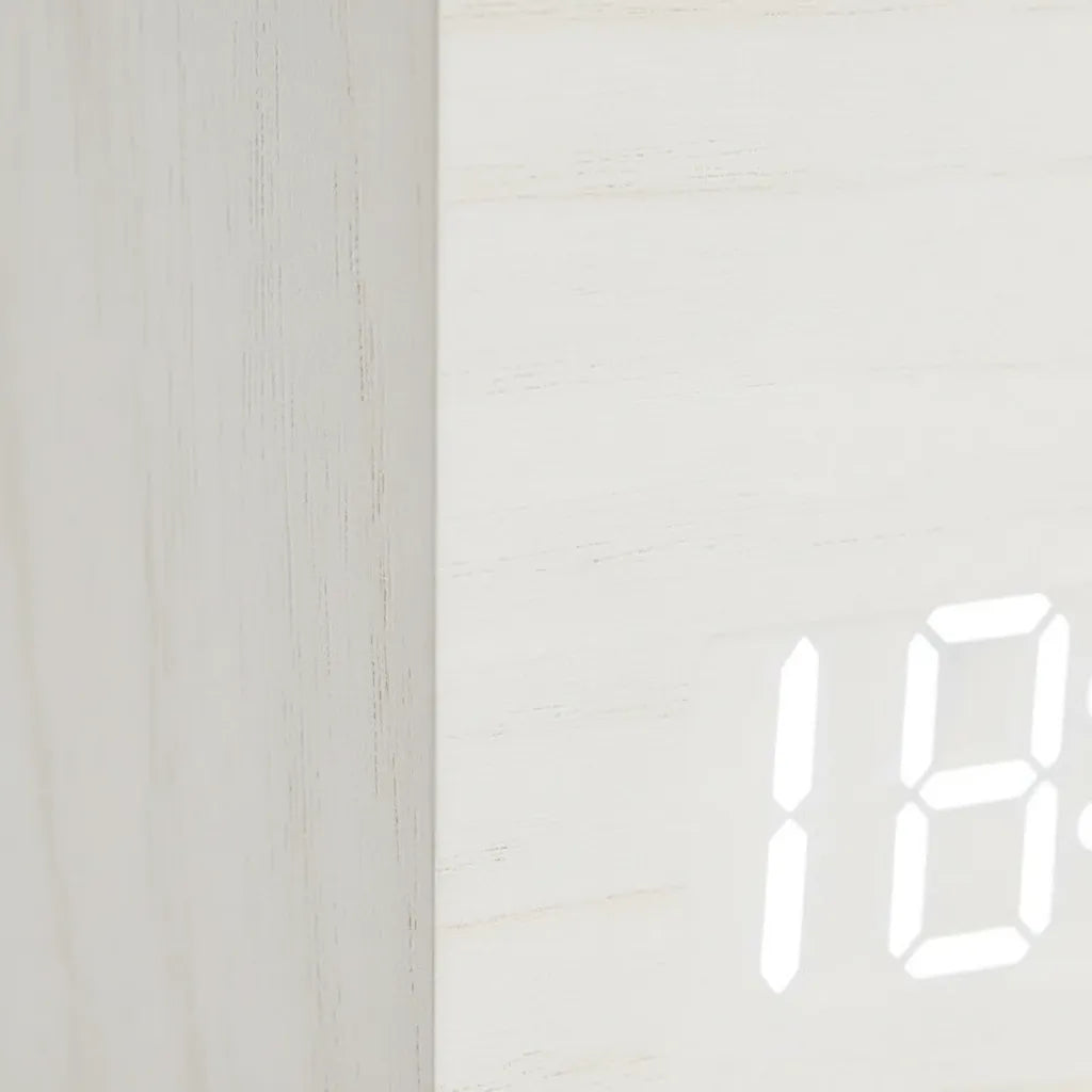 Réveil Bois Cube Numérique