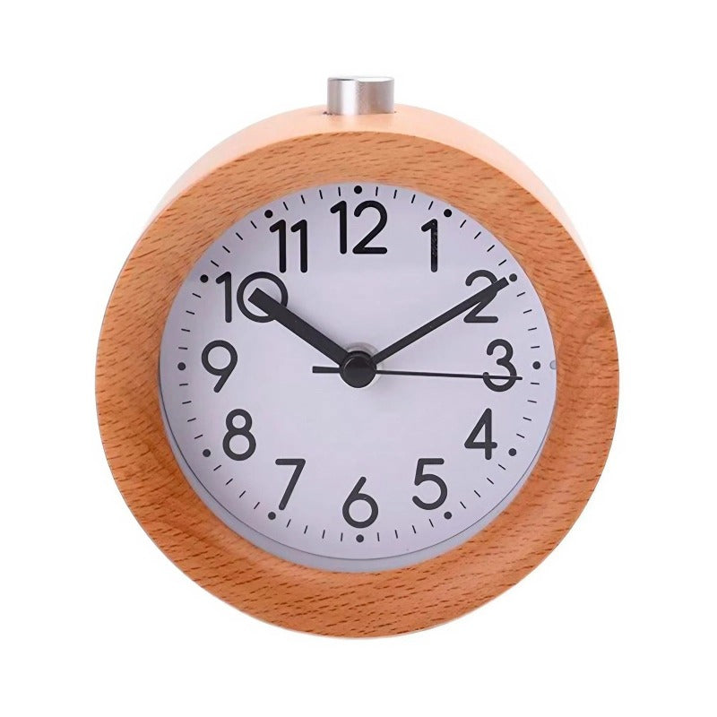 Réveil Horloge en Bois Silencieux