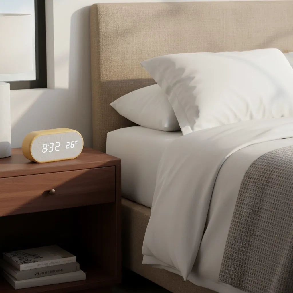 Réveil Bois Led Température Numérique