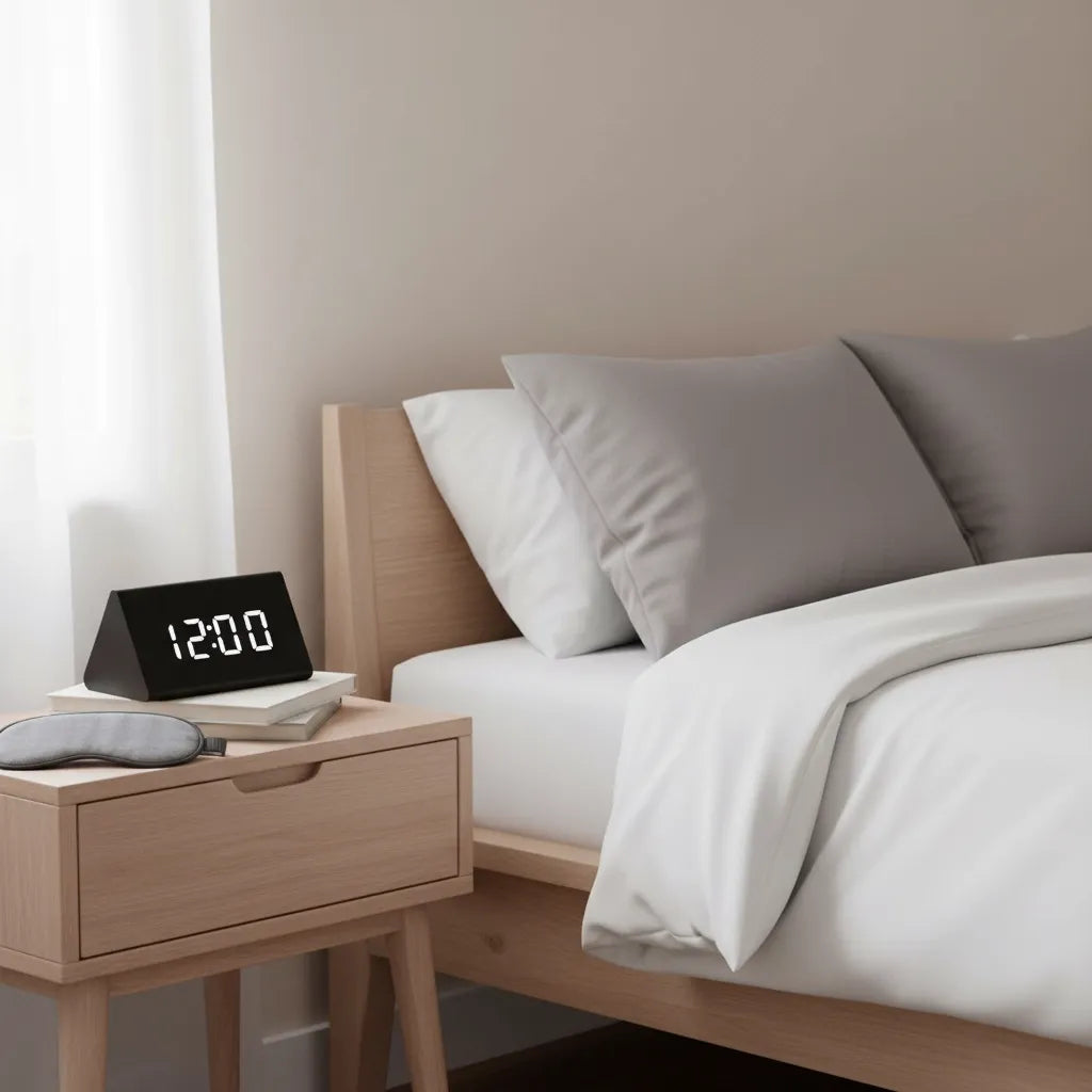 Réveil Bois Noir Numérique