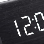 Réveil Bois Noir Numérique