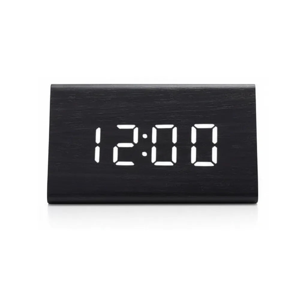 Réveil Bois Noir Numérique