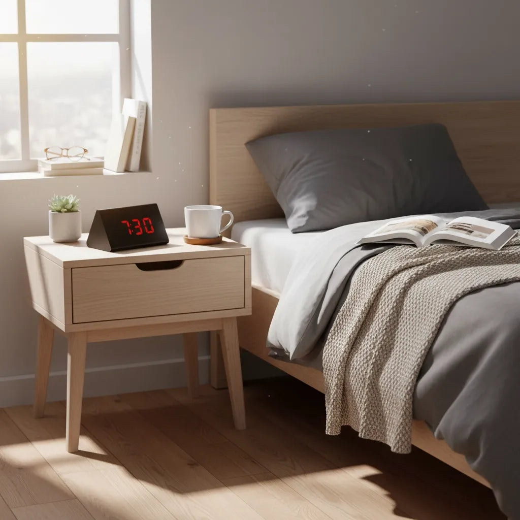 Réveil Bois Noir Numérique