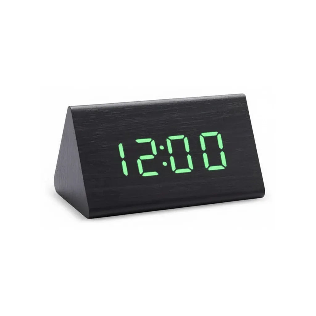 Réveil Bois Noir Numérique