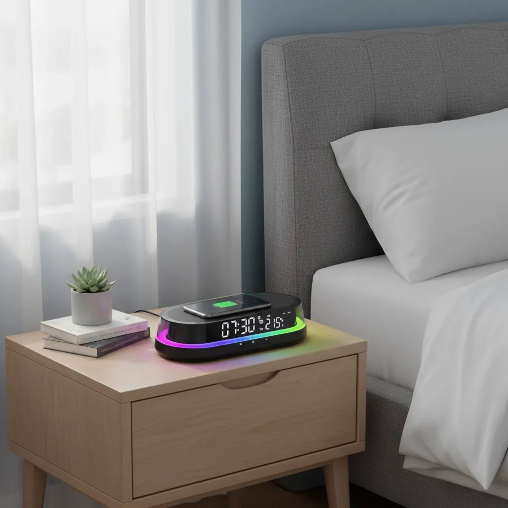 Réveil Chargeur à Induction Lumineux