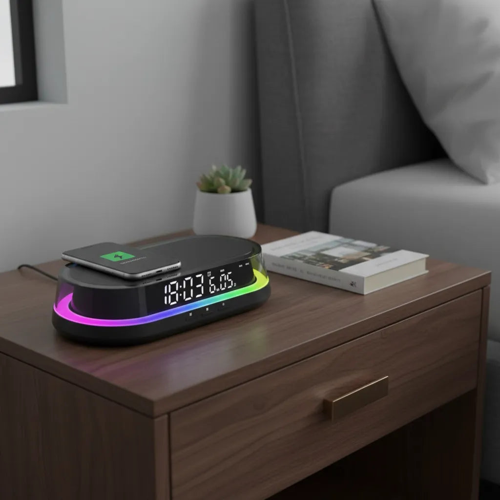 Réveil Chargeur à Induction Lumineux