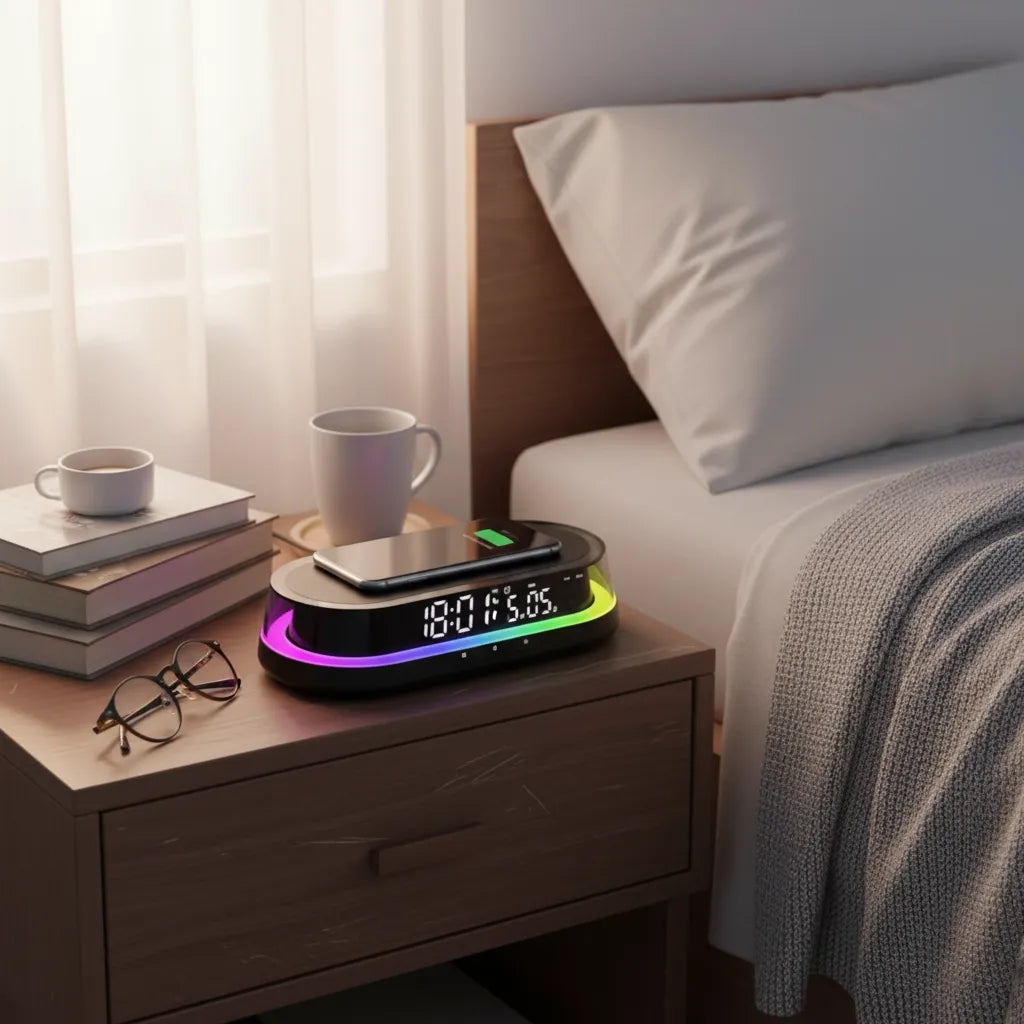 Réveil Chargeur à Induction Lumineux