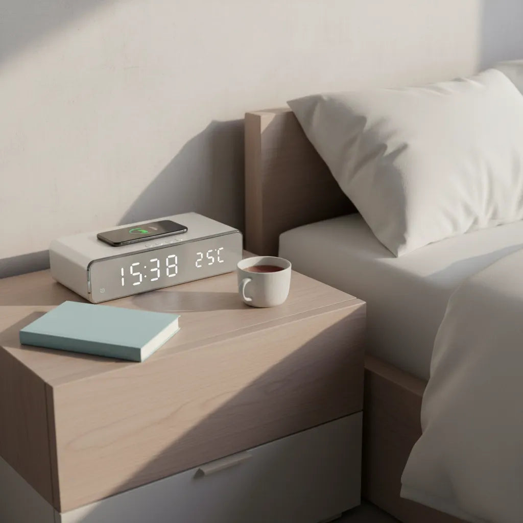 Réveil Chargeur Induction avec Température