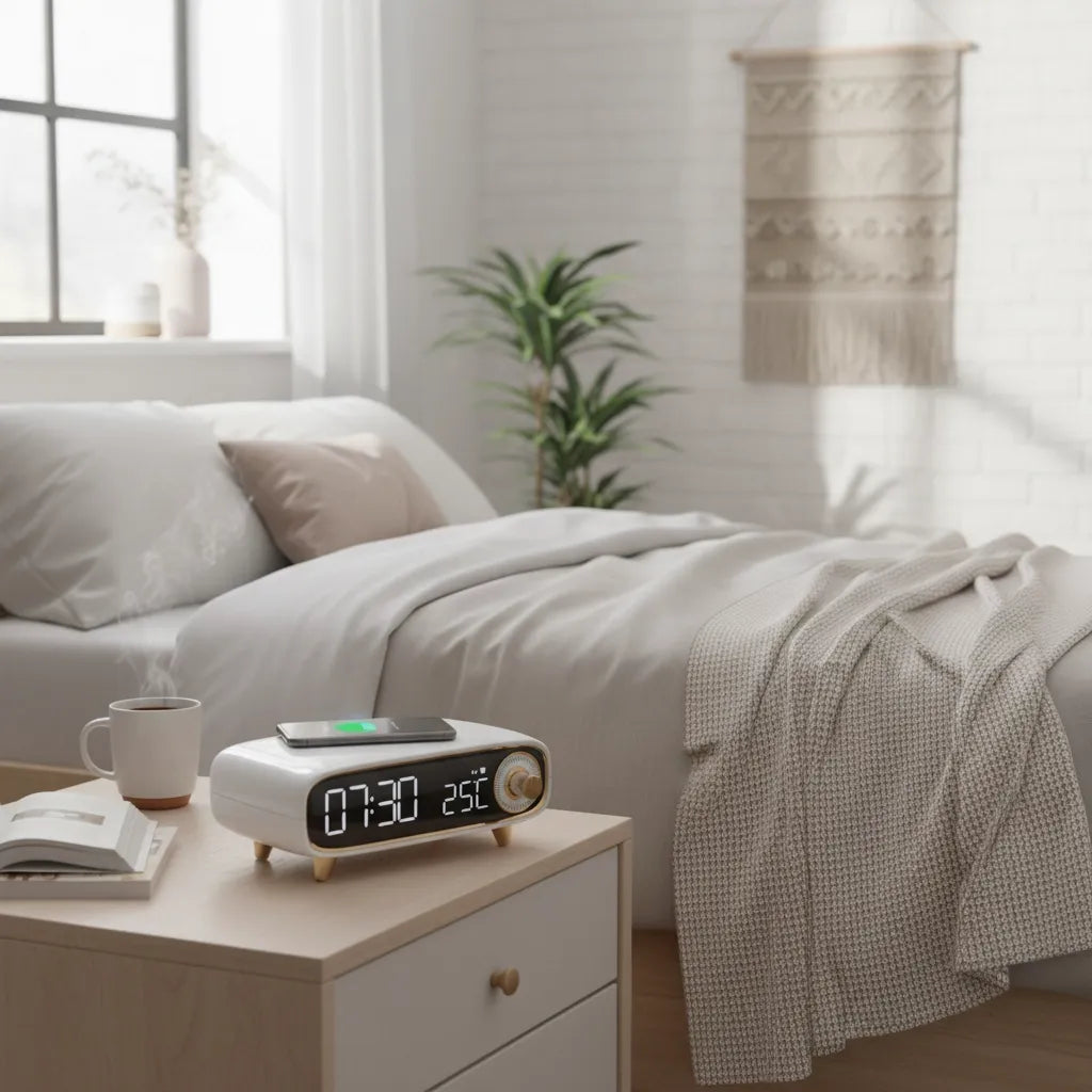 Réveil Chargeur Induction Bluetooth 5.0