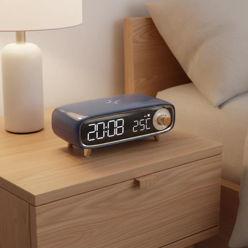 Réveil Chargeur Induction Bluetooth 5.0