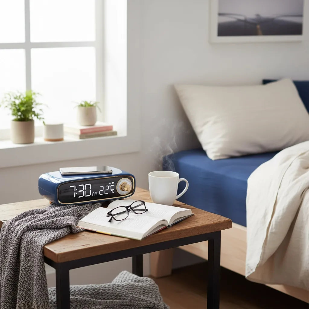 Réveil Chargeur Induction Bluetooth 5.0