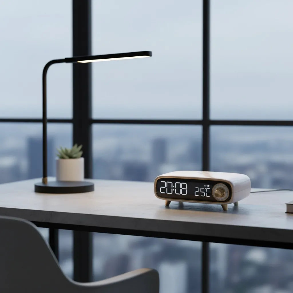 Réveil Chargeur Induction Bluetooth 5.0