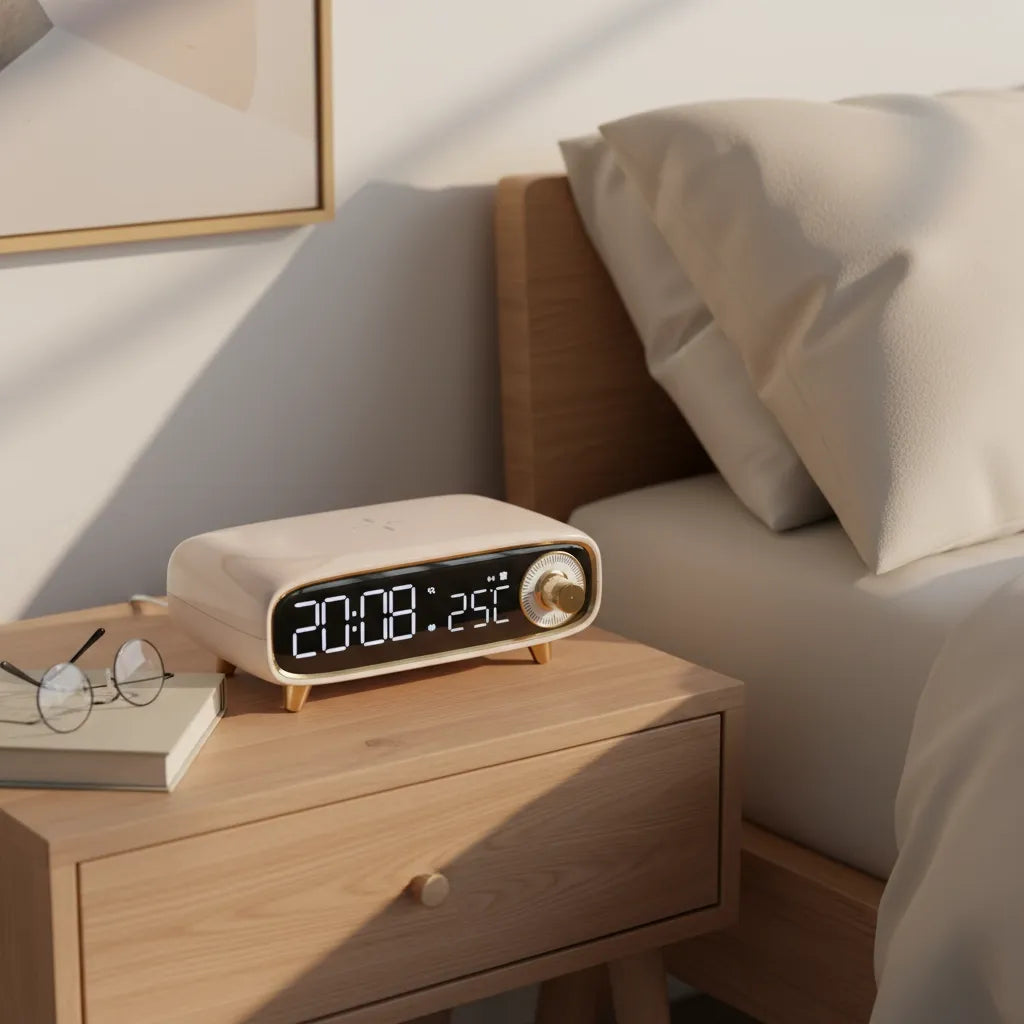 Réveil Chargeur Induction Bluetooth 5.0