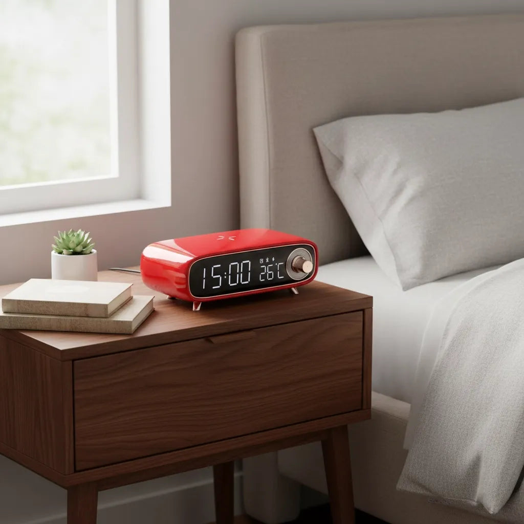 Réveil Chargeur Induction Bluetooth 5.0