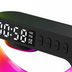 Réveil Chargeur Induction Lampe Noir