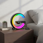 Réveil Chargeur Induction Lampe Noir