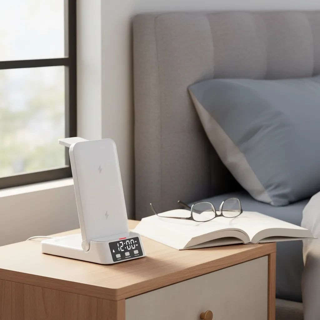 Réveil Chargeur Induction Universel Pliable