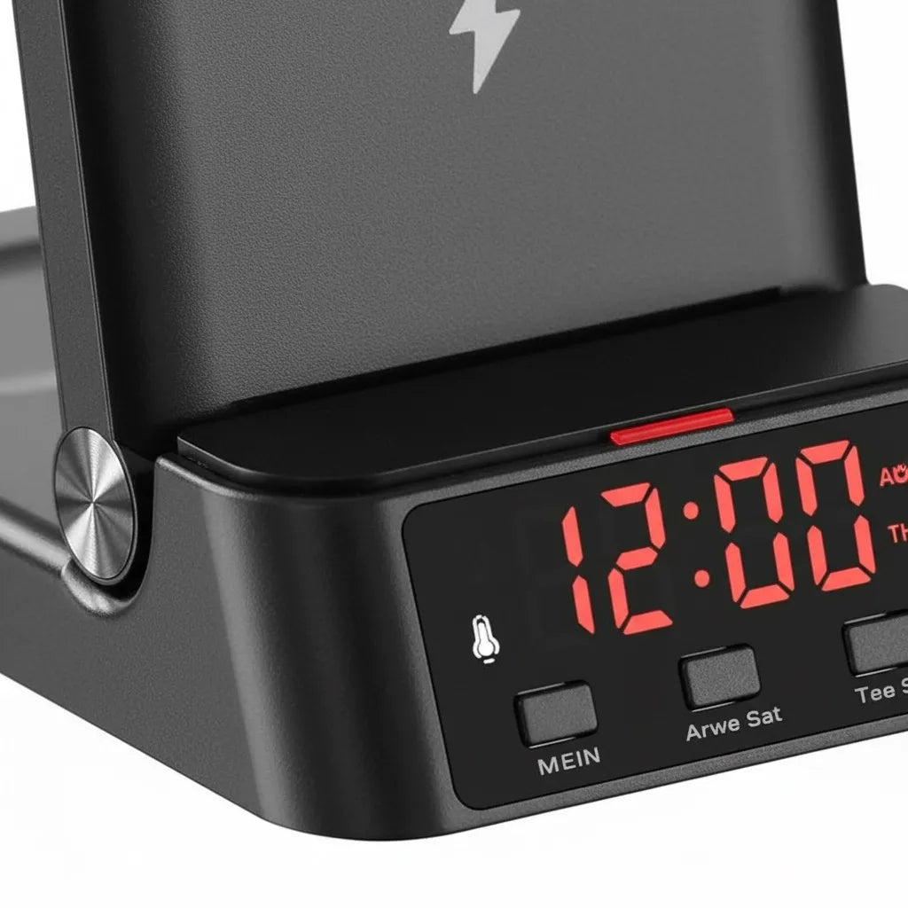 Réveil Chargeur Induction Vertical Numérique