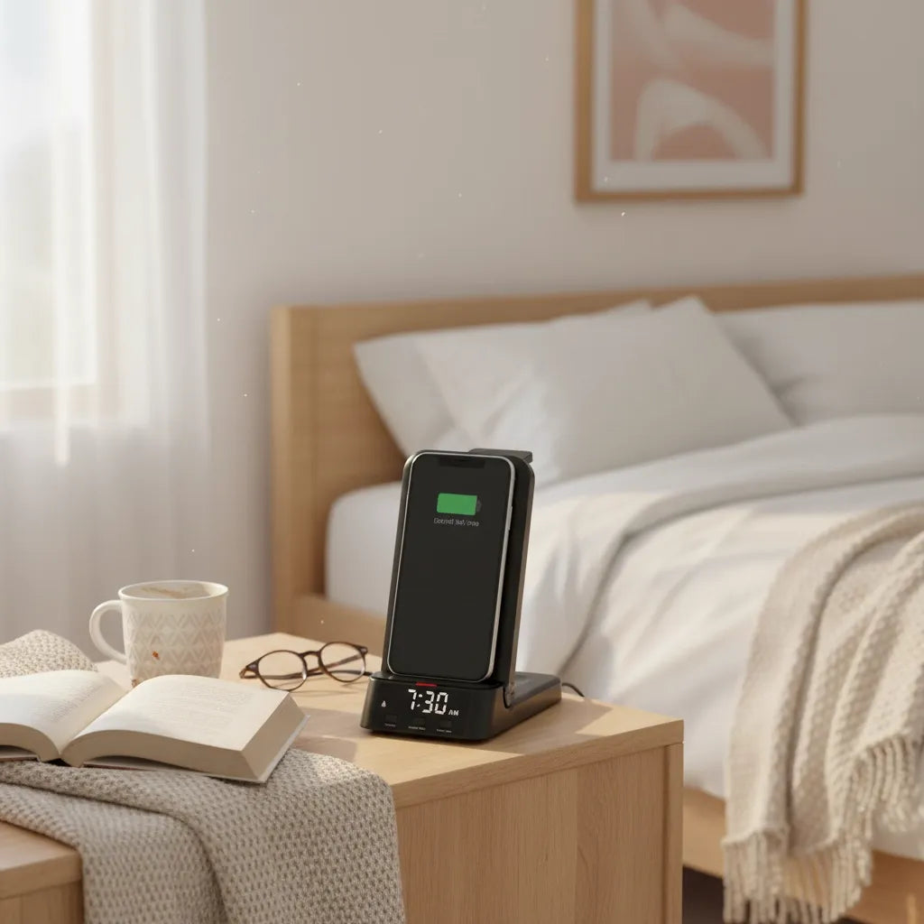 Réveil Chargeur Induction Vertical Numérique