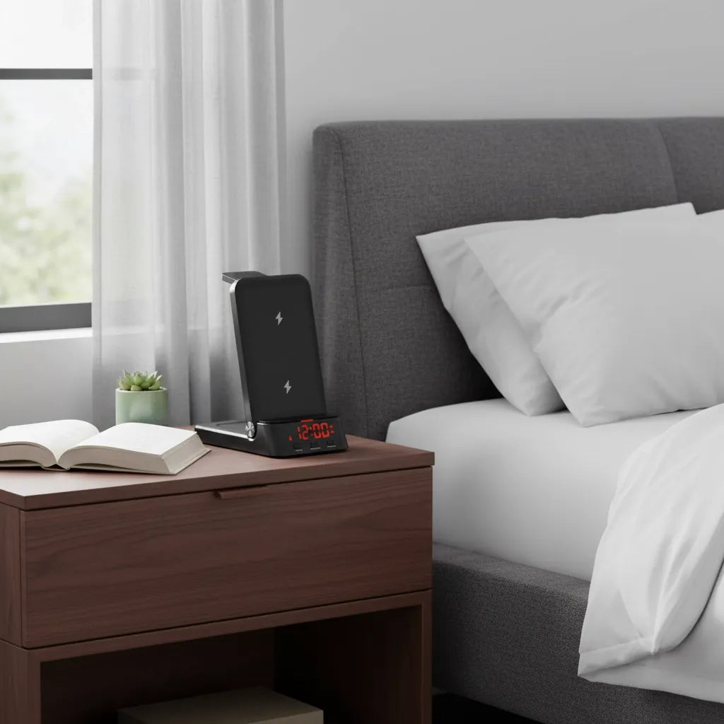 Réveil Chargeur Induction Vertical Numérique