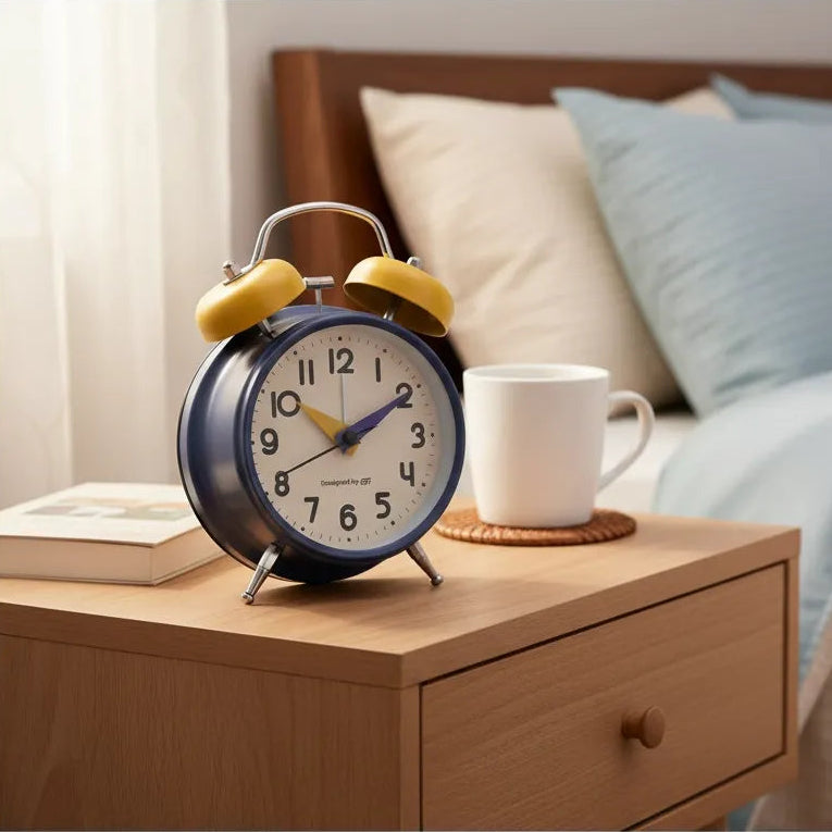 Réveil Cloche à Pile Métal