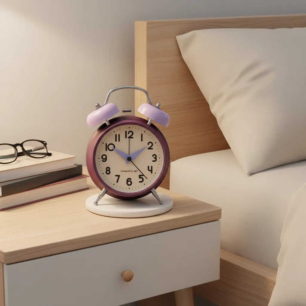 Réveil Cloche à Pile Métal