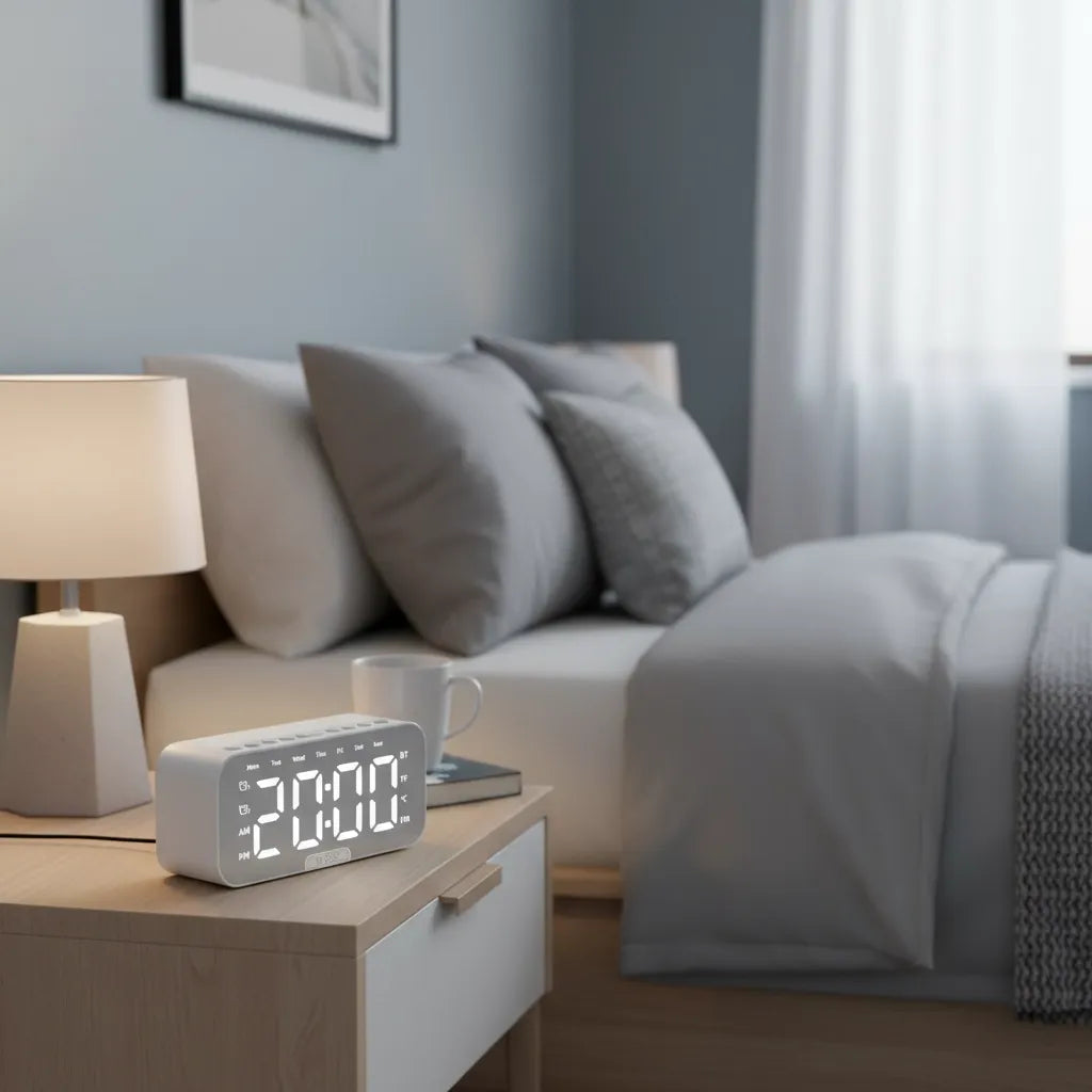 Réveil Connecté avec Radio FM et Bluetooth