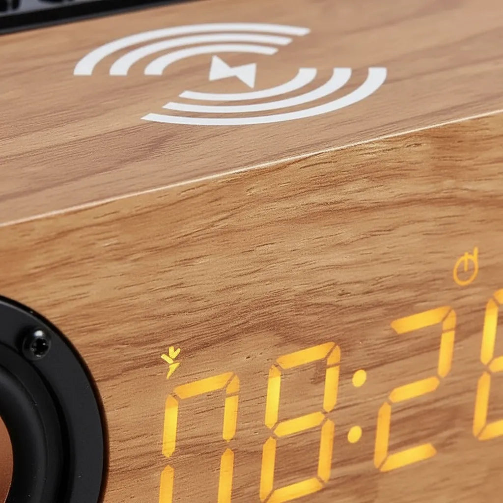 Réveil Connecté Bois Clair