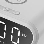 Réveil Connecté Chargeur Induction Blanc Numérique