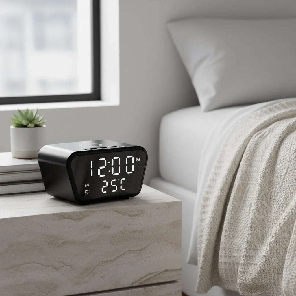 Réveil Connecté Chargeur Noir
