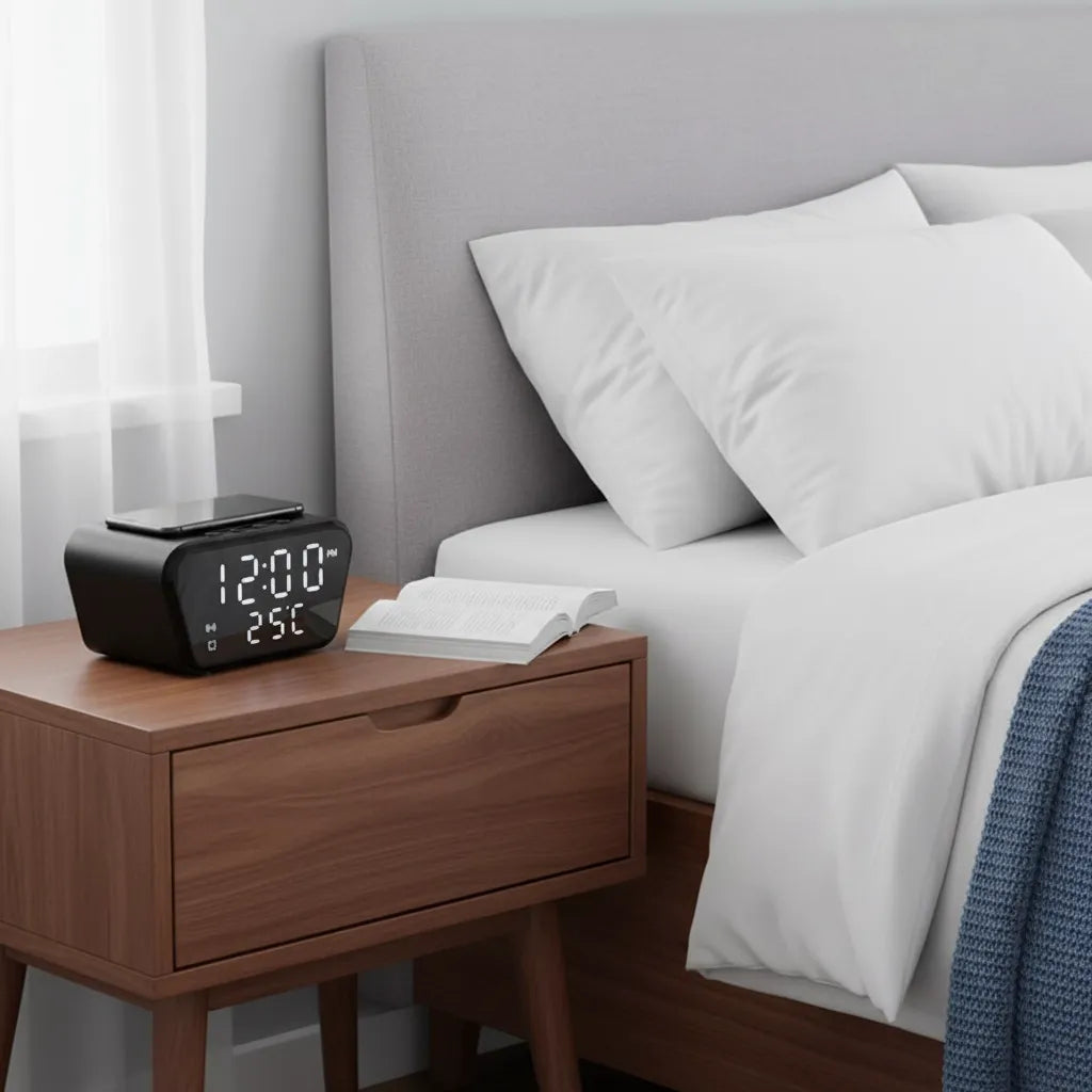 Réveil Connecté Chargeur Noir
