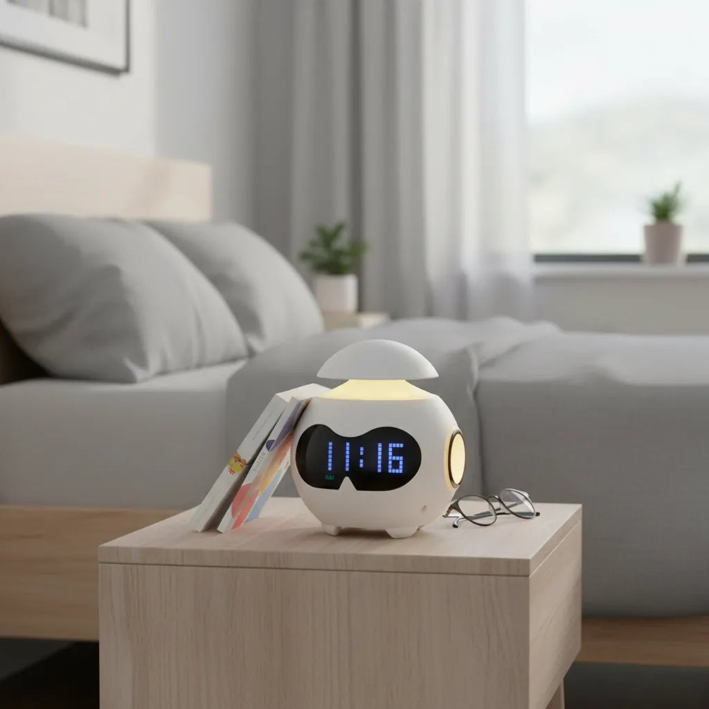 Réveil Connecté Jour/Nuit avec Haut Parleur