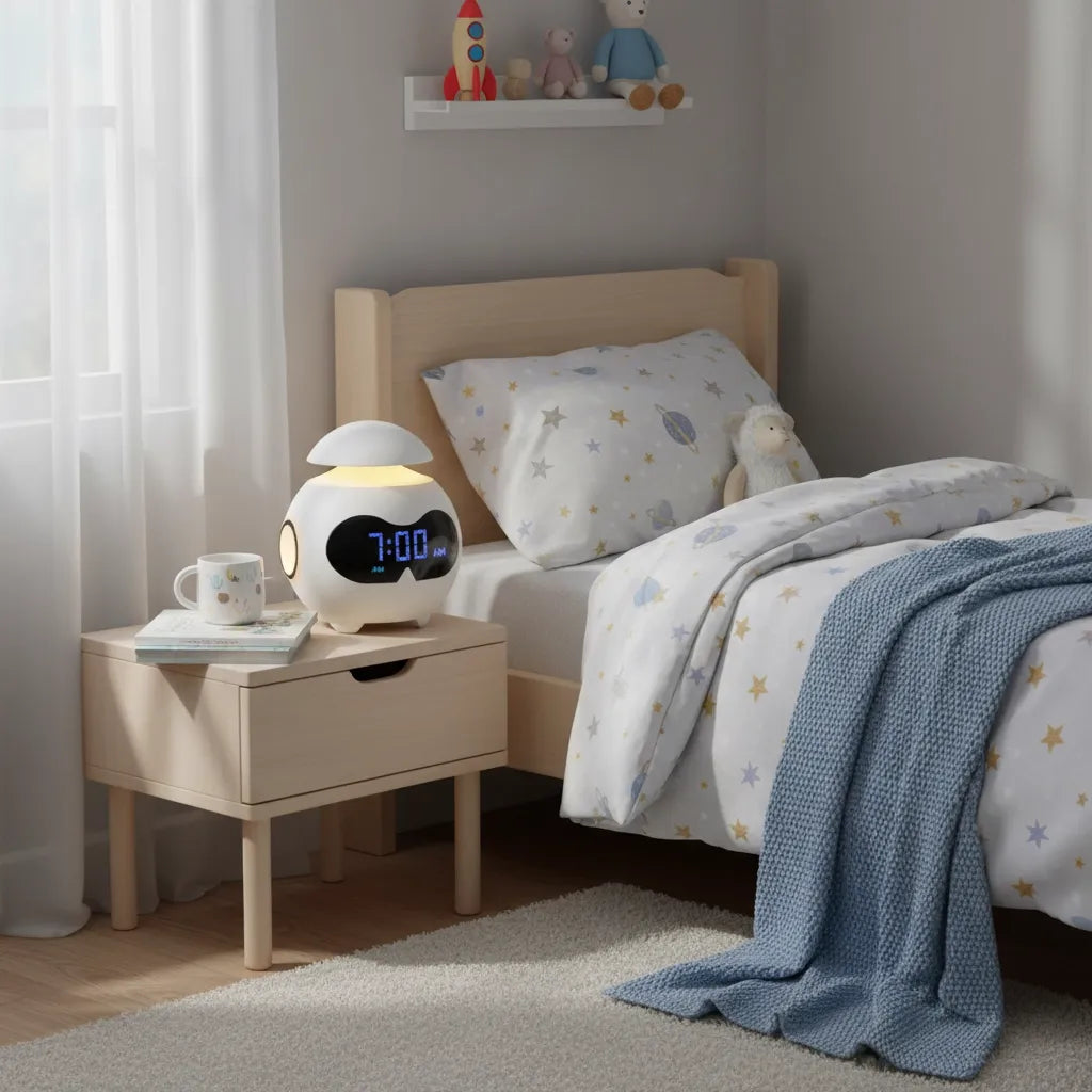 Réveil Connecté Jour/Nuit avec Haut Parleur