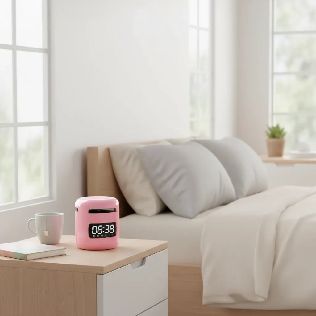 Réveil Connecté Original Rose Cylindrique