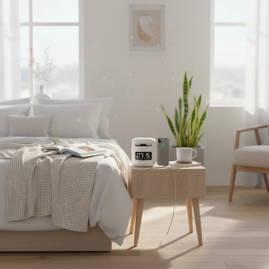 Réveil Connecté Téléphone Blanc HiFi