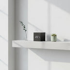 Réveil Cube Design Noir en Bois