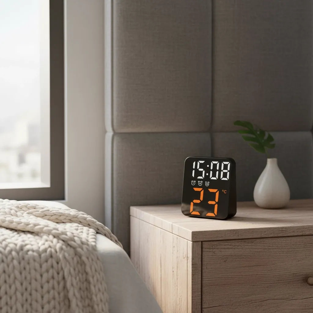 Réveil de Voyage Affichage Lumineux Numérique