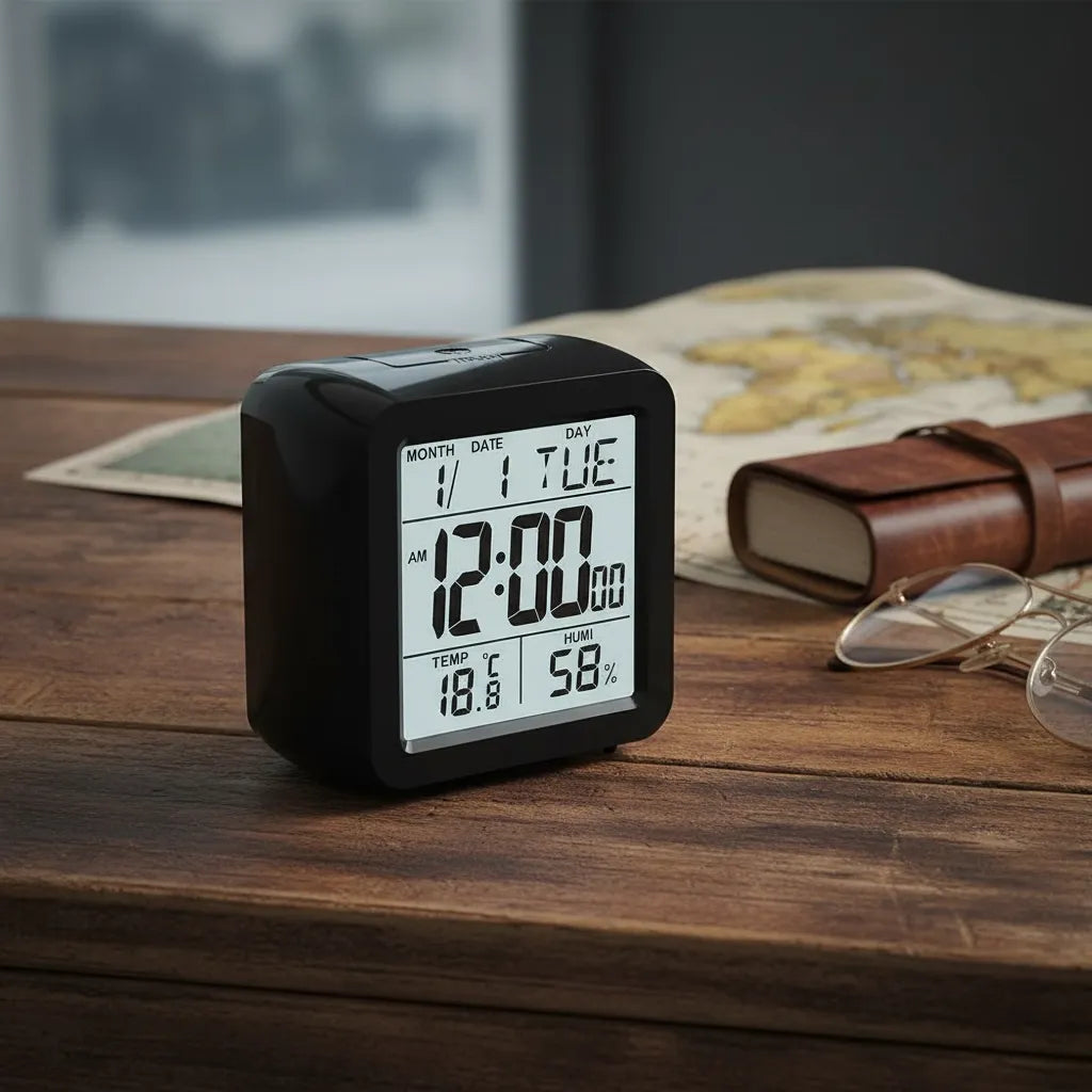 Réveil de Voyage Affichage Permanent Numérique