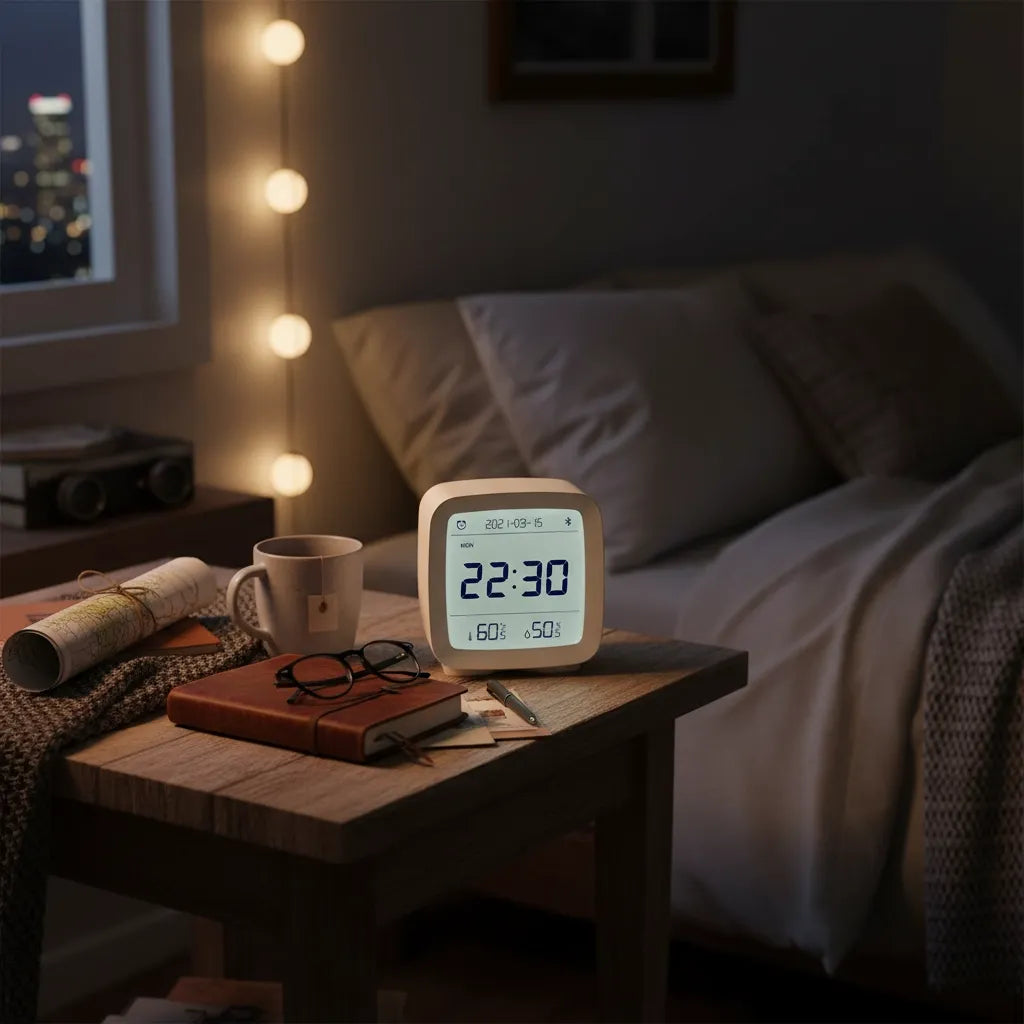 Réveil de Voyage Lumineux Beige