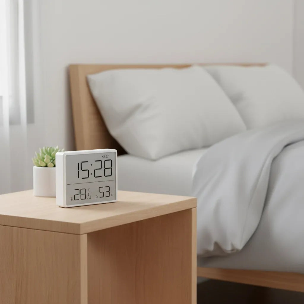 Réveil de voyage silencieux Blanc