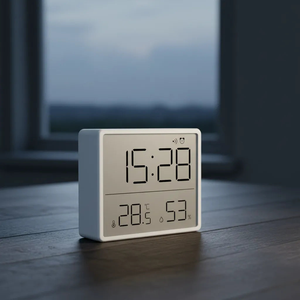 Réveil de voyage silencieux Blanc