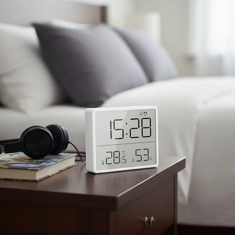 Réveil de voyage silencieux Blanc