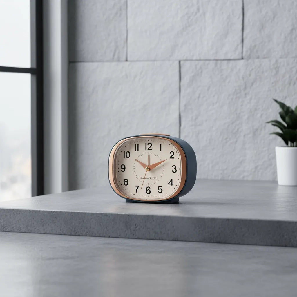 Réveil Design Luxe Doré