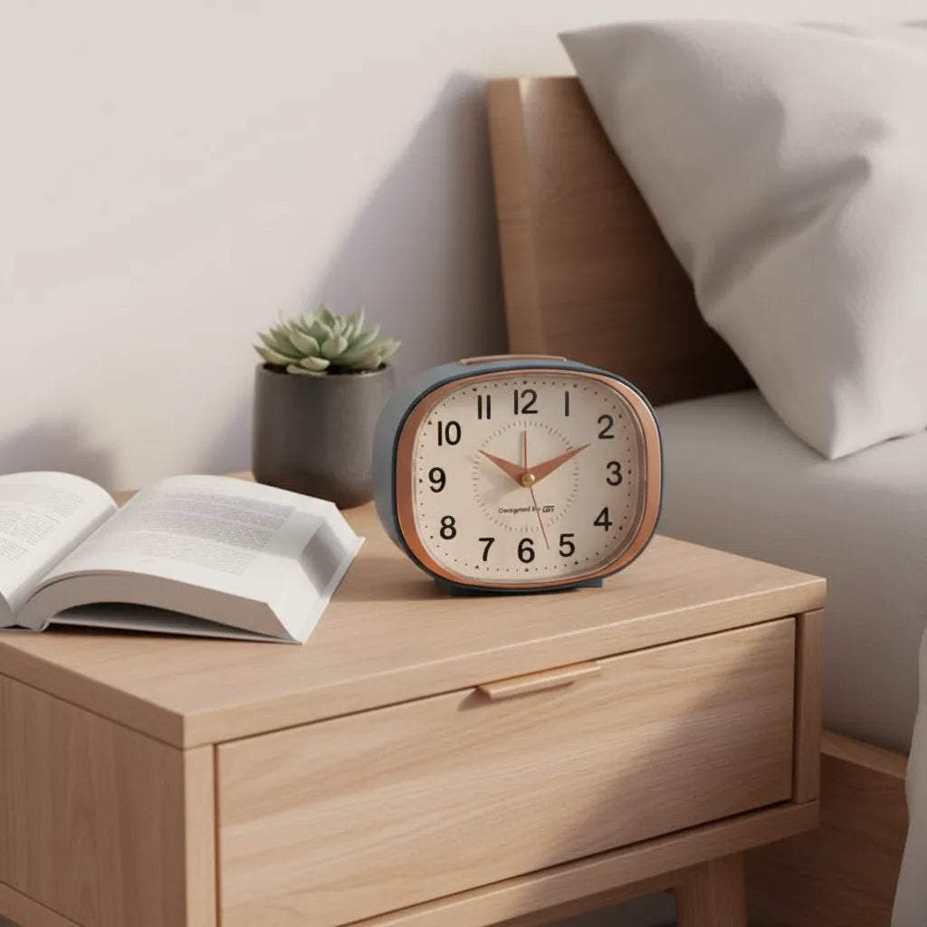 Réveil Design Luxe Doré